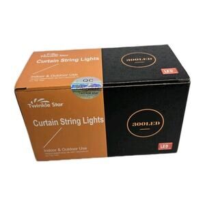 Twinkle Star 300 LED Curtain Lights String Light Warm White 8 Lighting Modes NEW